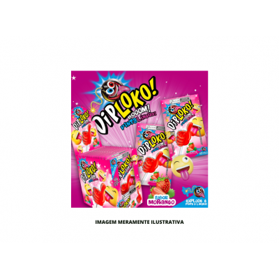 PIRULITO EXPLOSIVE PINTA LINGUA MORANGO DIPLOKO 1X15X11G 